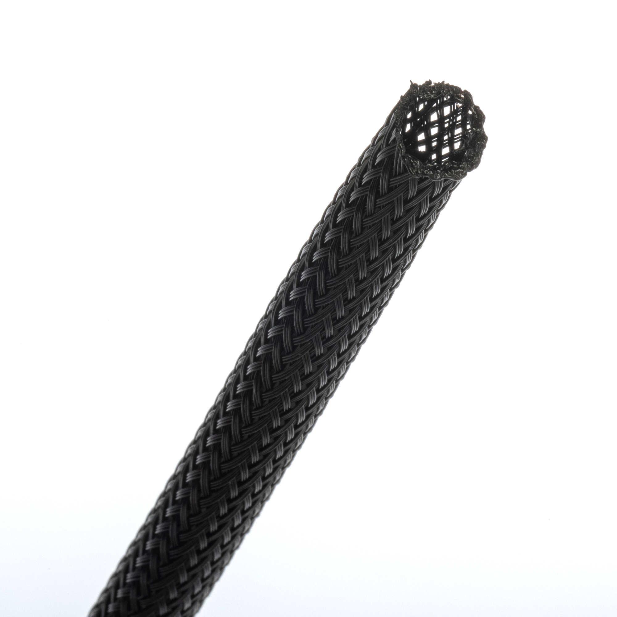 SE50P-DR0 Pan-Wrap Expandable Braided Sleeve, 1/2 in Dia x 500 ft L Sleeve, Polyethylene Terephthalate, -94 to 257 deg F, Black