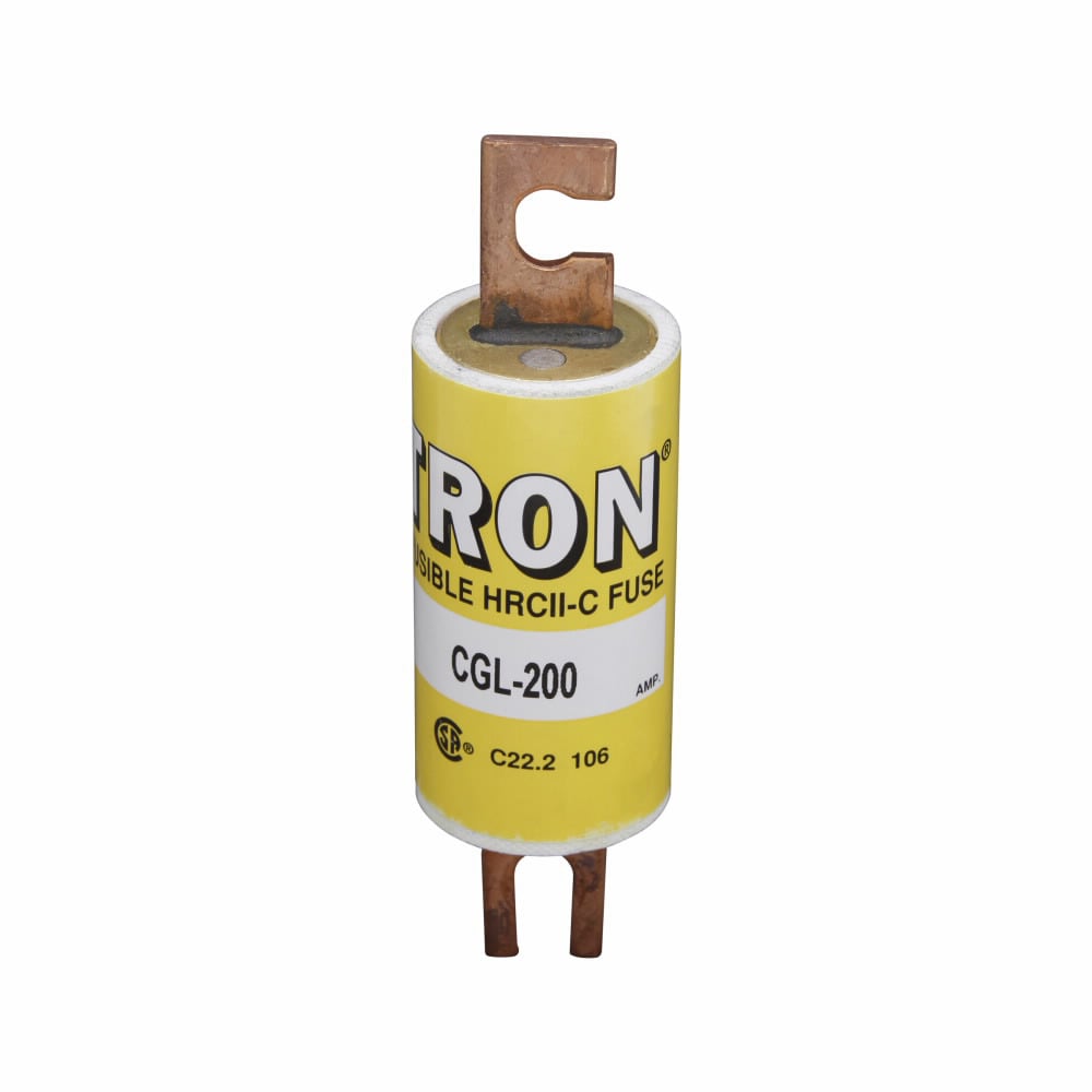 CGL-200 Tron HRC Form II Current Limiting Non-Indicating Fuse, 200 A, 600 V AC/250 V DC, 200 kAIC at 600 VAC, 40 kAIC at 250 VDC Interrupt, Class: C, Cartridge Body