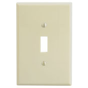 86101 Oversized Wall Plate, 1 Gangs, 4-1/2 in W x 2-3/4 in H, Thermoset, Ivory