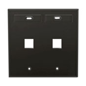 42080-2EP QuickPort Standard Size Wallplate With ID Window, 2 Gangs, 4-5/8 in W, Plastic, Surface Mount