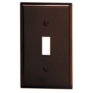 85001 Standard Size Wall Plate, 1 Gangs, 2-3/4 in W x 4-1/2 in H, Thermoset, Brown
