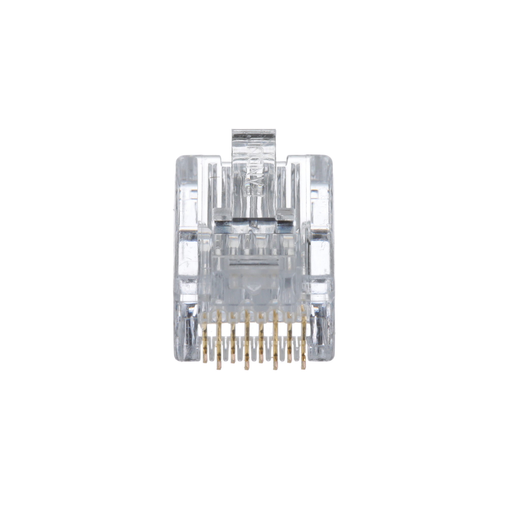 MP588-M Pan-Plug 1-Port 8-Position 8-Wire High Performance Unshielded Modular Plug, T568A/T568B/UTP Connector, 24 AWG Copper Cable, Cat 5e