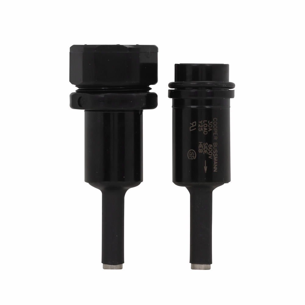BK/HEB-AA Tron Non-Breakaway Submersible Waterproof Fuse Holder, 600 V, 30 A, 16 to 8 AWG, 16 to 12 AWG Wire, 1 Pole