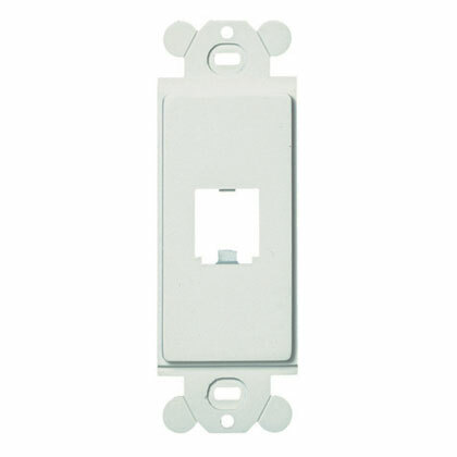 Mini Com rectangular adapter, 1 port, White