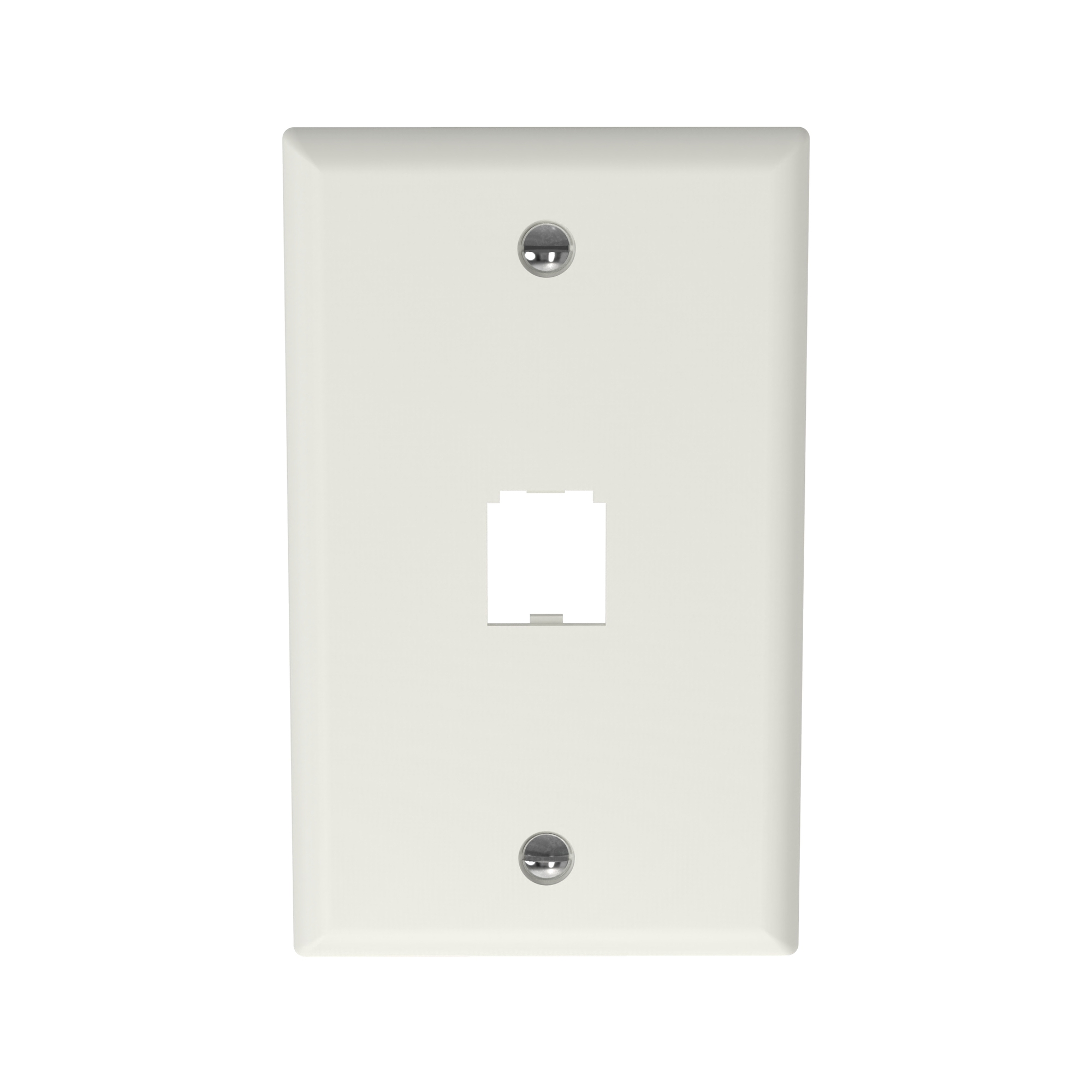 Mini-Com Single Gang Faceplate, 1 Port, Off White