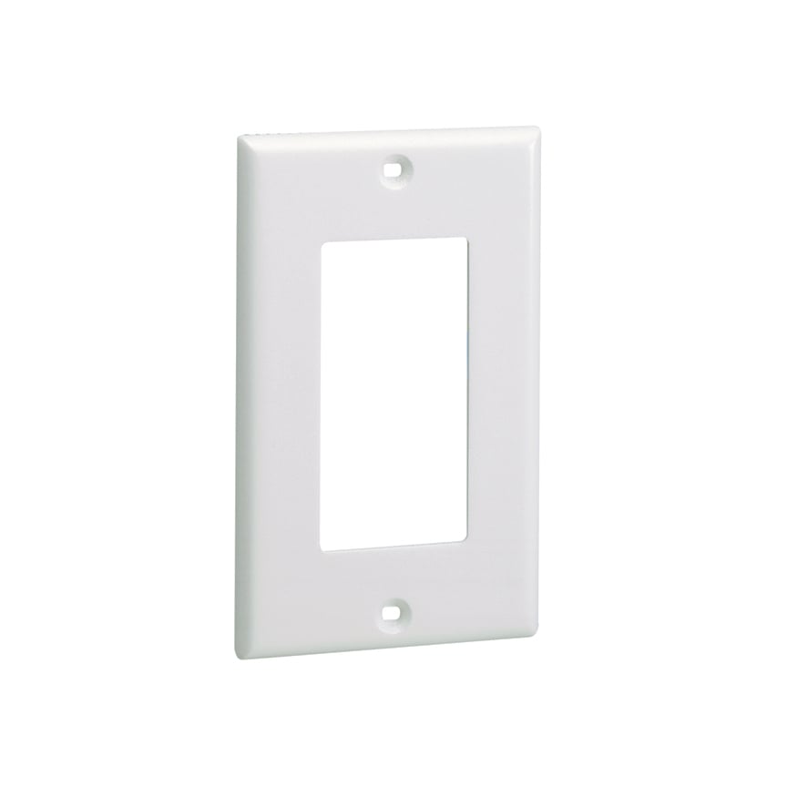 CPGIW Pan-Way 1-Gang Rectangular Screw-On GFCI Faceplate, For Use With Classic Raceway Outlet Plate, ABS, Off-White