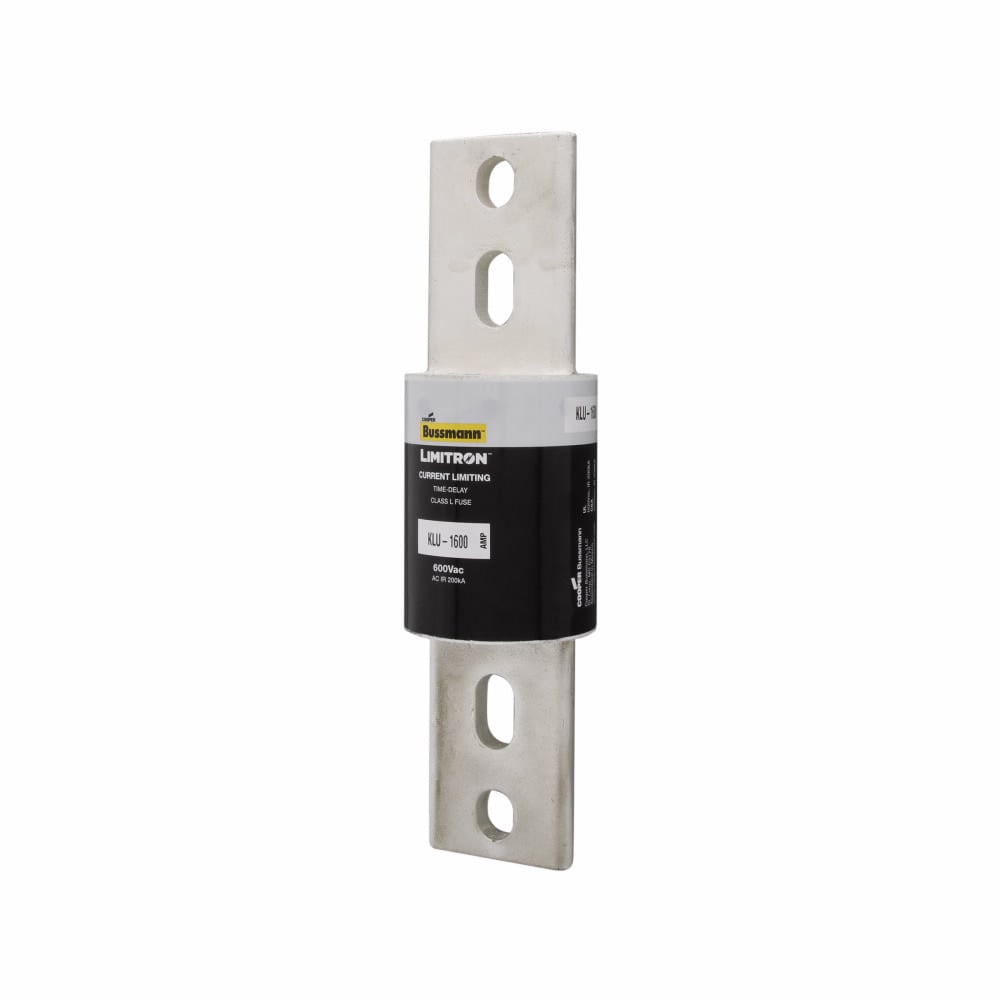 Eaton Bussmann series KLU fuse, LIMITRON Fast-acting fuse, 1500 A, Class L, Non-indicating, Bolted blade end x bolted blade end, 5 sec at 500%, 200 kAIC at 600 Vac, Bolt, Standard, 1, 600 V