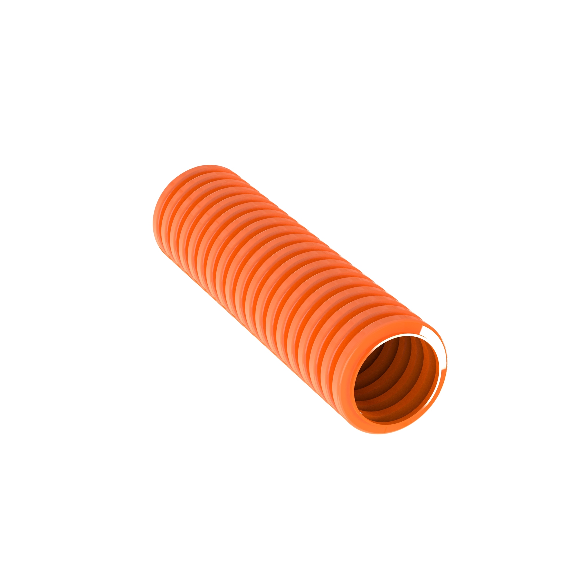 CLT50F-C3 Slit Wall Corrugated Loom Tubing, 0.51 in ID x 100 ft L x 0.007 to 0.02 in THK, Polyethylene, Orange