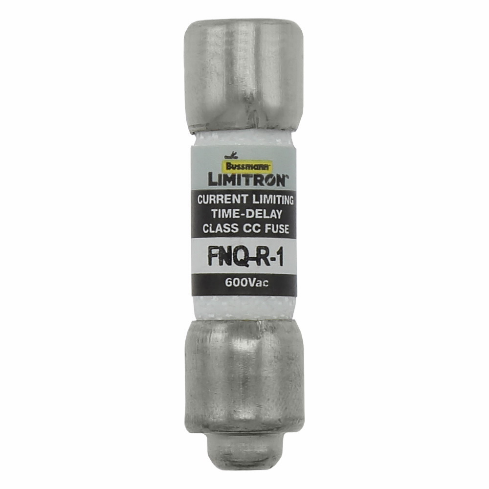 FNQ-R-1 CC-Tron Current Limiting High Inrush Time Delay Fuse, 1 A, 600 V, 200 kAIC Interrupt, CC Class, Cylindrical Body