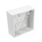 Surface Mount Backbox, Dual Gang, White, Box Depth Is 1.89 Inches