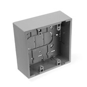 42777-2GA 2-Gang Back Box, Surface Mount, Plastic, Gray