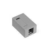 41089-1GP QuickPort 1-Port Outlet Box, Snap-In Module, For Use With Individual QuickPort Snap-In Connector Module, Surface Mount, Plastic