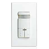 ODS0D-IDI 1-Pole Dual Relay Occupancy Sensor, 120/230/277 V AC, PIR Sensor, 2100 sq-ft Coverage, 180 deg Viewing