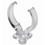 23452-V Lamp Support Clip, For Use With Vertical Mount 2G11 Base Twin Tube Fluorescent Lampholder, 4-Pin Contact, Snap-In Mount, Polycarbonate, Clear