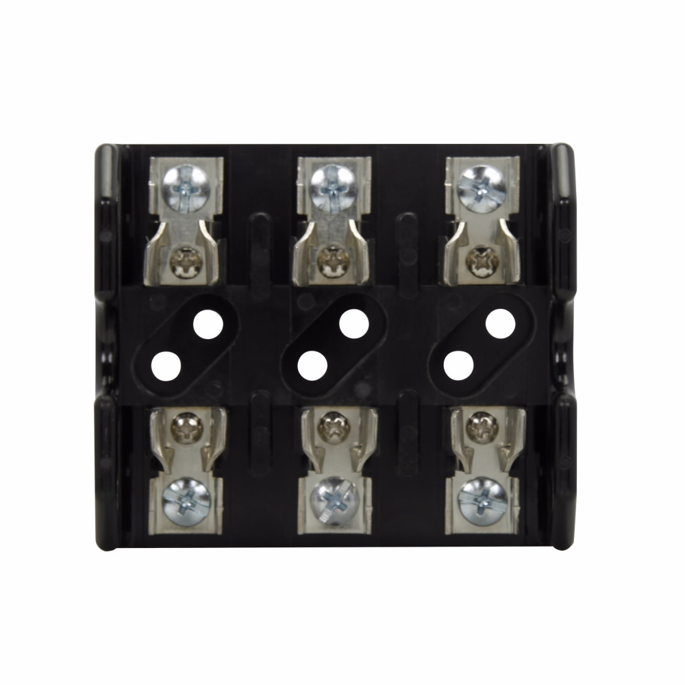 T60030-3SR Modular Open Fuse Block With Reinforced Spring, 600 V AC/DC, 0 to 30 A, Class: T, 10 AWG Wire, 3 Poles