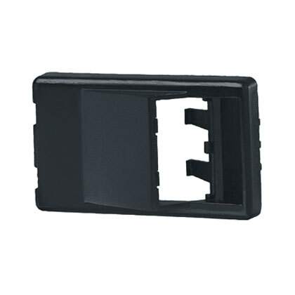 CFFPA2WH Mini-Com PanNet Angled Sloped Modular Furniture Faceplate, 2 Ports, Mini-Com Module, ABS