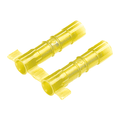 BSN10-2K Pan-Term Reel Smart BSN Butt Splice, 12 to 10 AWG Conductor, 0.95 in L, Brazed Seam/Standard Barrel, Copper, Yellow