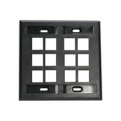 42080-12E QuickPort Standard Size Wallplate With ID Window, 2 Gangs, 4-5/8 in W, Plastic, Surface Mount