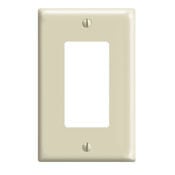 80601-I Decora Midway Size Wall Plate, 1 Gangs, 3.13 in W x 4.88 in H, Thermoset, Ivory