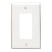 80601-W Decora Midway Size Wall Plate, 1 Gangs, 3.13 in W x 4.88 in H, Thermoset, White