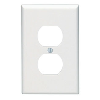 80503-W Midway Size Traditional Wall Plate, 1 Gangs, 3-1/8 in W x 4-7/8 in H, Thermoset, White