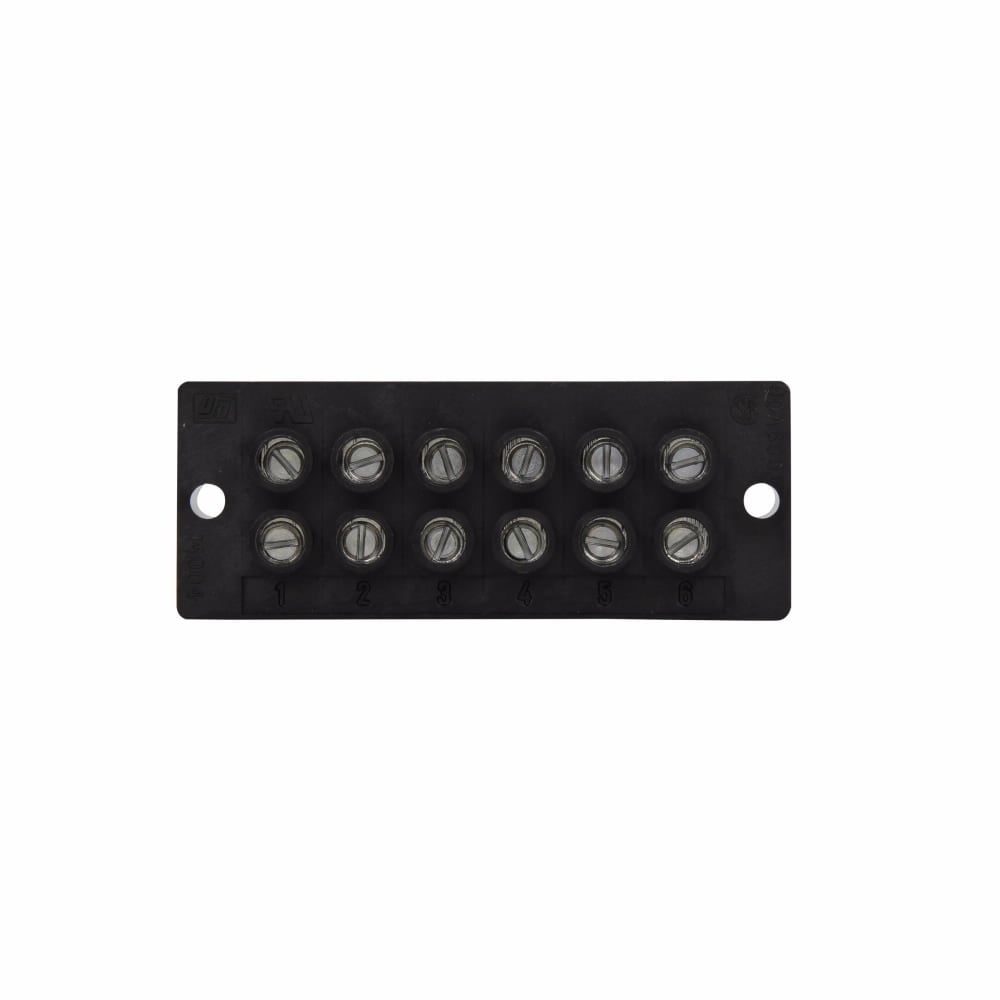 14004-6 6-Pole Dead Front Enclosed Power Terminal Block, 600 V AC/DC, 90 A, 14 to 4 AWG Wire