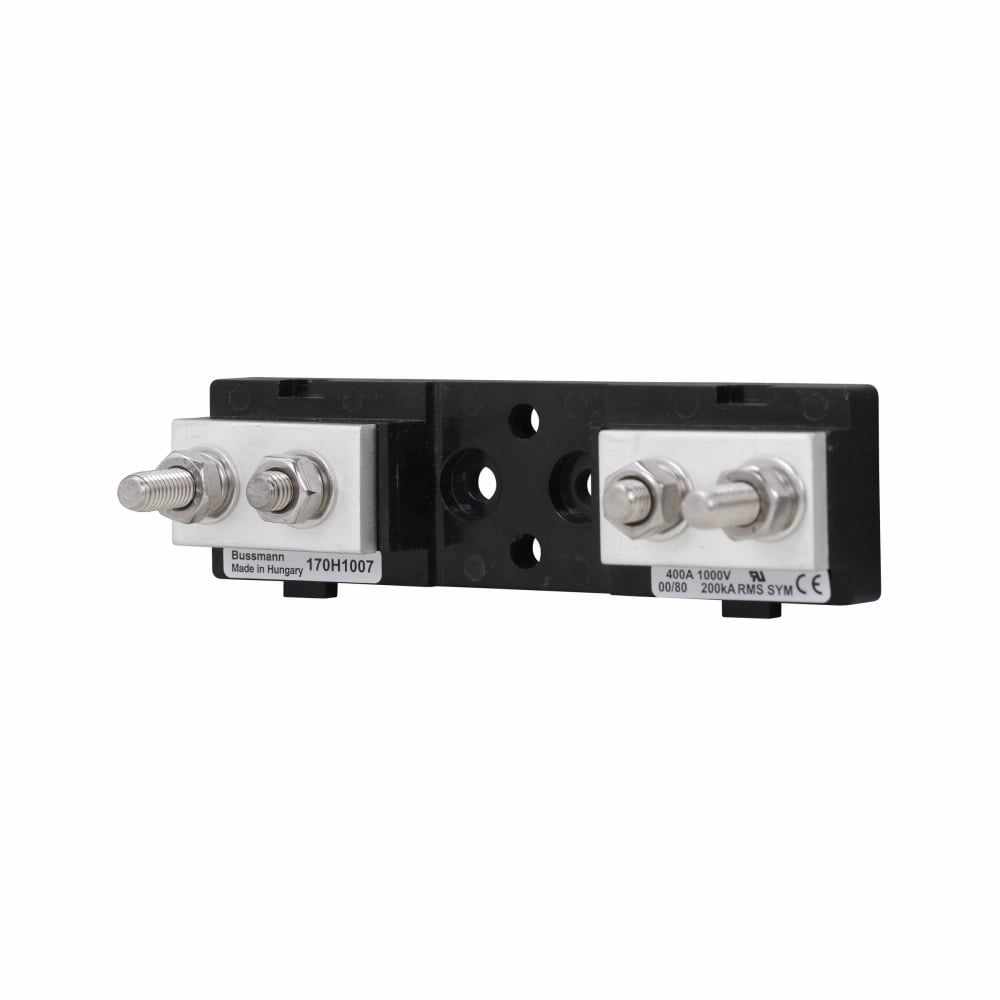 170H1007 High Speed Fixed Center Fuse Block, 1 kV AC, 400 A, 1 Poles