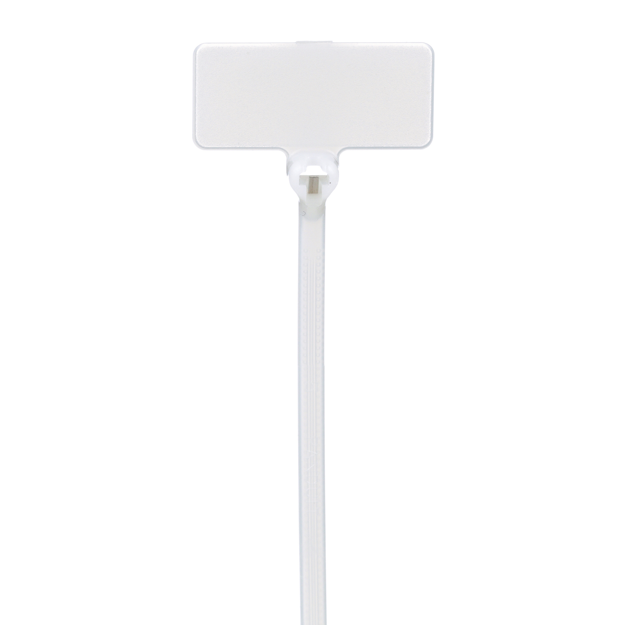 BF2M-C Dome-Top BF Series Cross Section Flag Miniature Marker Cable Tie, 8.3 in L x 0.1 in W x 0.05 in THK, Natural, Nylon 6.6