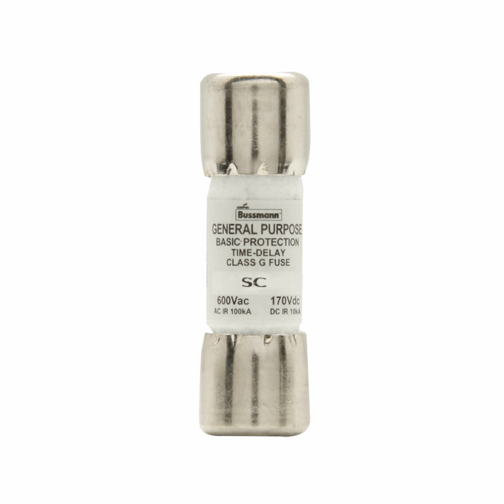 SC-6 Current Limiting Fast Acting Time Delay General Purpose Fuse, 6 A, 600 V AC/170 V DC, 10/100 kA Interrupt, G Class, Cartridge Body