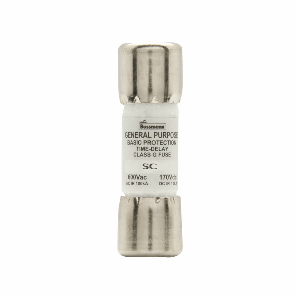 SC-8 Current Limiting Time Delay General Purpose Fuse, 8 A, 600 V AC/170 V DC, 10/100 kA Interrupt, G Class, Cartridge Body