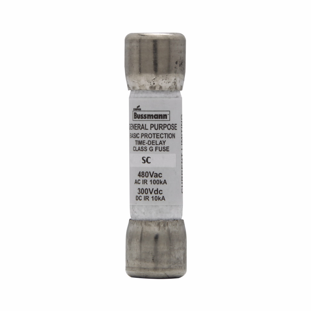 SC-30 Current Limiting Time Delay Fuse, 30 A, 480 V AC/300 V DC, 100/10 kAIC Interrupt, G Class, Cylindrical Body