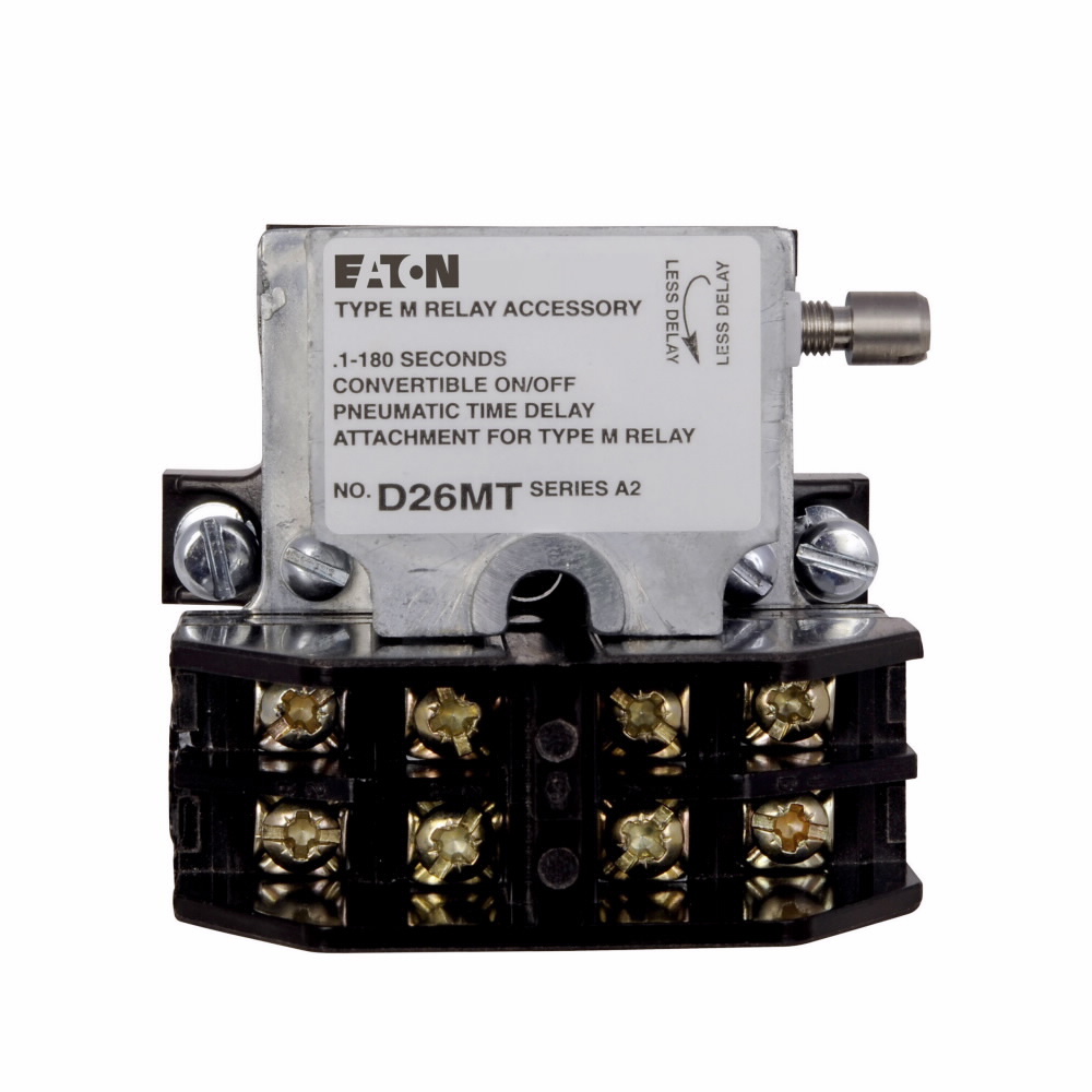 D26MTD Pneumatic Timer Attachment, 0.1 to 180 s Timing Range, OFF Delay, For Use With D26 Series Zero to Four-Pole Relay