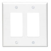 PJ262-I Midway Sizes Wall Plate, 2 Gangs, 4.94 in W x 4.88 in H, Thermoplastic, Ivory