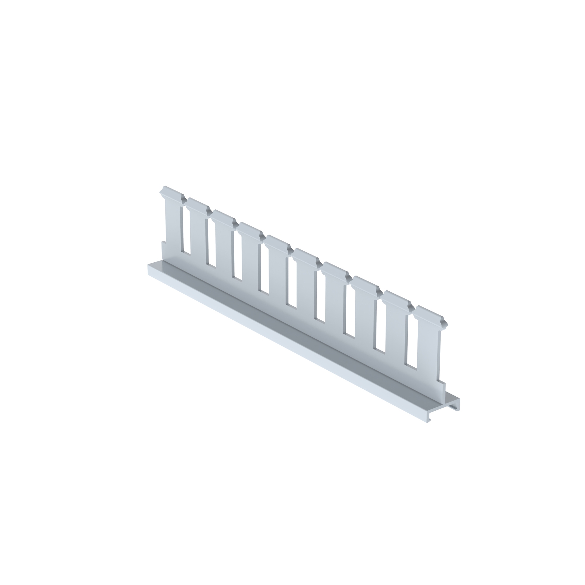 SD2H6 Slotted Divider Wall, 0.31 in, PVC, Light Gray