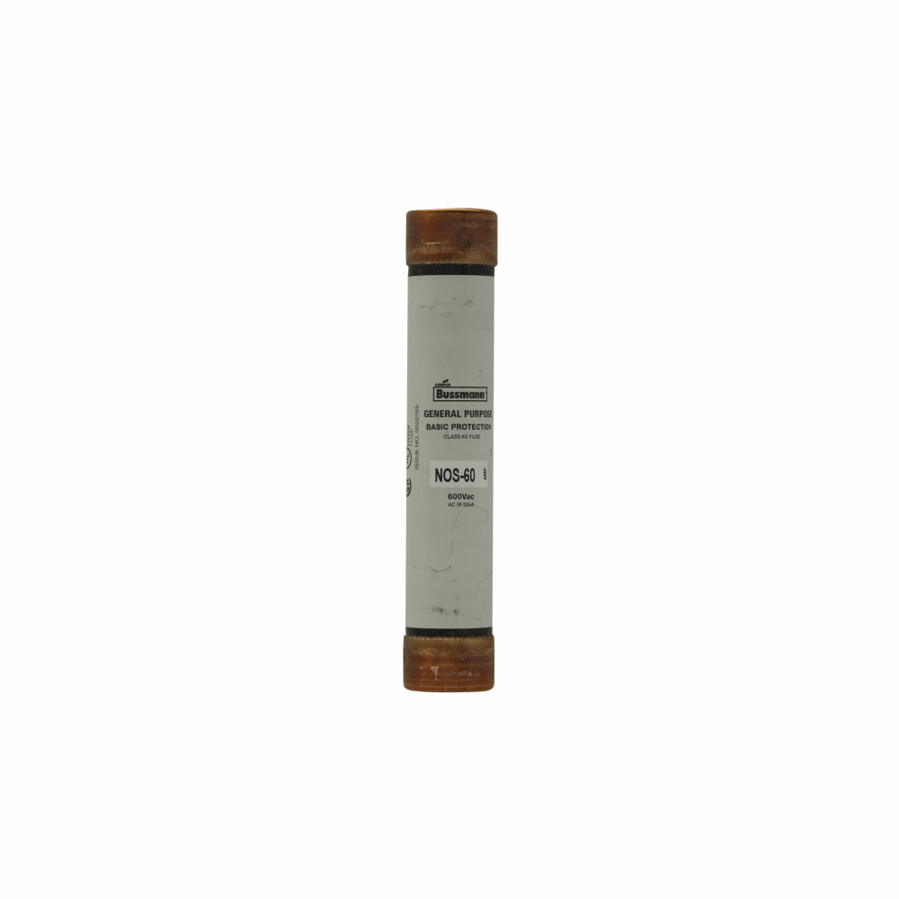 NOS-45 General Purpose Fast Acting Non-Current Limiting One-Time Fuse, 45 A, 600 V AC, 50 kA Interrupt, Class: K5, Cylindrical Body