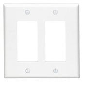 PJ262-E Midway Sizes Wall Plate, 2 Gangs, 4.94 in W x 4.88 in H, Thermoplastic, Black