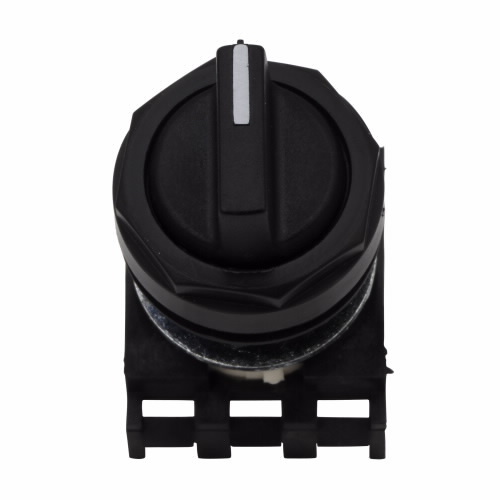 E22XBG1RR Assembled Heavy Duty Non-Illuminated Selector Switch With Loop, 22.5 mm, 2NO-2NC Contact, Black