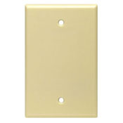 PJ13 Midway Size Blank Wall Plate, 1 Gangs, 3-1/8 in W x 4-7/8 in H, Thermoplastic Nylon, Brown