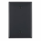 1-Gang Blank Wallplate, Midway Size, Black
