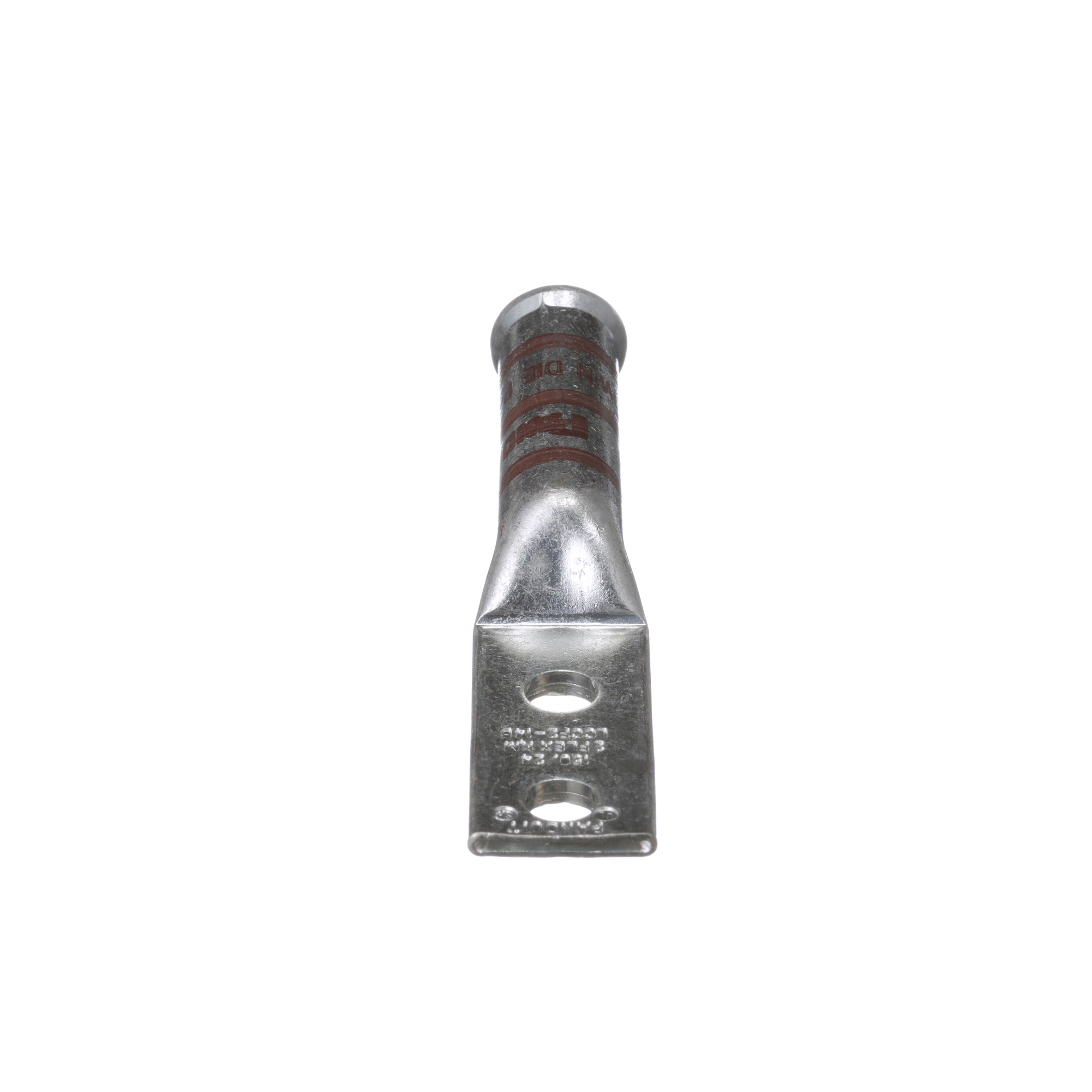 Pan-Lug LCCF2-14B-E Comp. Lug, Flare, Tin Plt Copper, Two 0.25" Stud, PK20