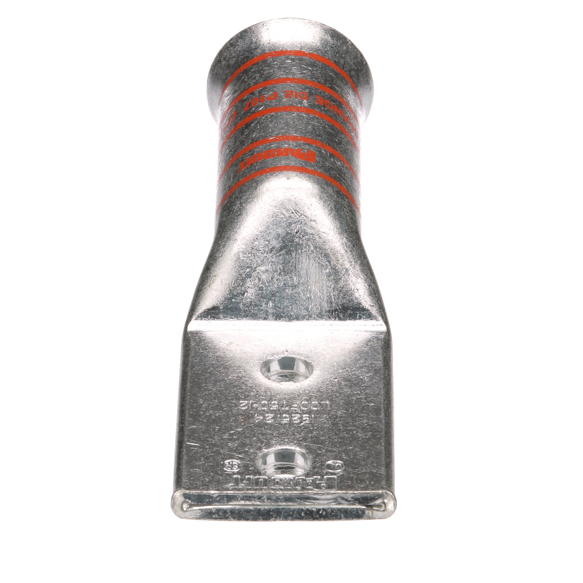 LCCF750-12-3 Pan-Lug 2-Hole Compression Connector Lug, 777.7 kcmil Extra-Flexible/Flexible Copper Conductor, Die Code: P107, 42.767 in Stud, Copper