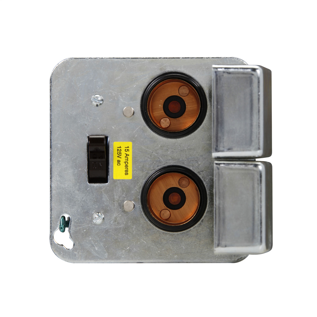 STY Fusetron  Square Box Cover Unit, 125 V AC, 15 A, 1/2 hp Power Rating, 2 Poles