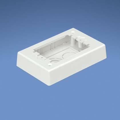 Surface Raceway, Pwr Rated Junct. Box, S/G 2-pc, Elec Ivory