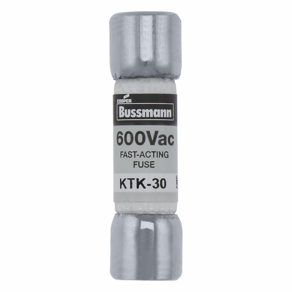 KTK-45 Limitron Low Voltage Supplemental Fuse, 45 A, 600 V AC, 100 kAIC Interrupt, Class: Supplemental, Cartridge Body