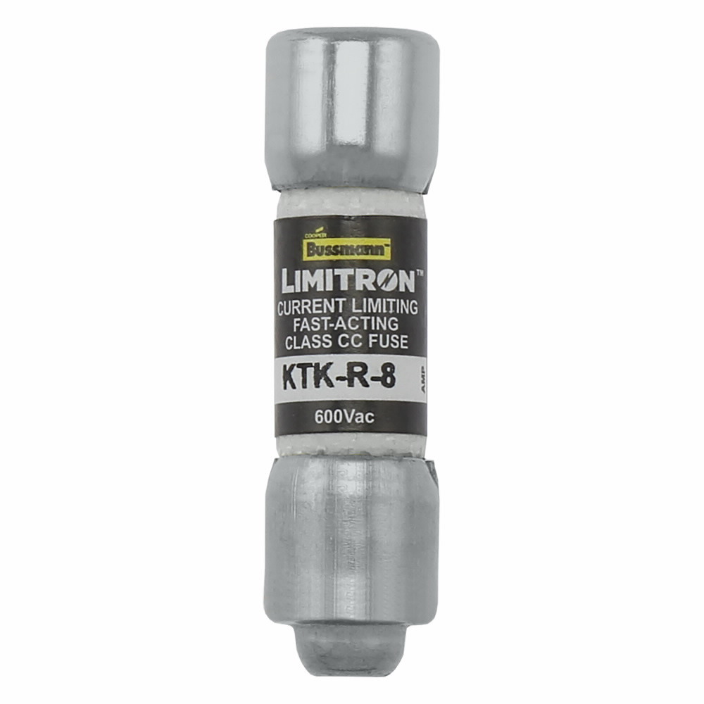 KTK-R-8 Limitron Current Limiting Fast Acting Fuse, 8 A, 600 V, 200 kAIC Interrupt, CC Class, Cylindrical Body