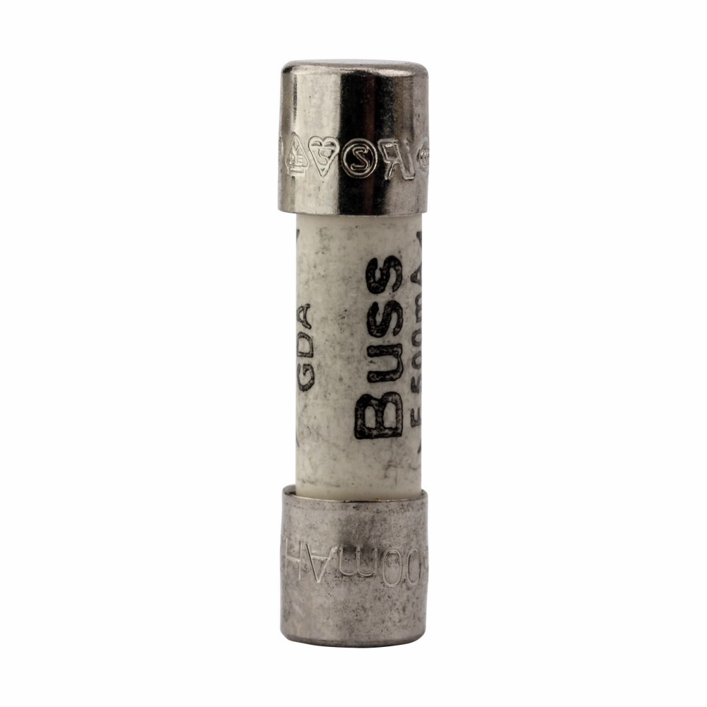 BK/GDA-6.3A GDA Fast-Acting Fuse, 6.30 A, 250 V AC/32 V DC, 1.5 kAIC Interrupt, Cylindrical Body