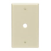 PJ11-I Midway Size Wallplate, 1 Gang, 3-1/8 in W, Thermoplastic, Box Mount