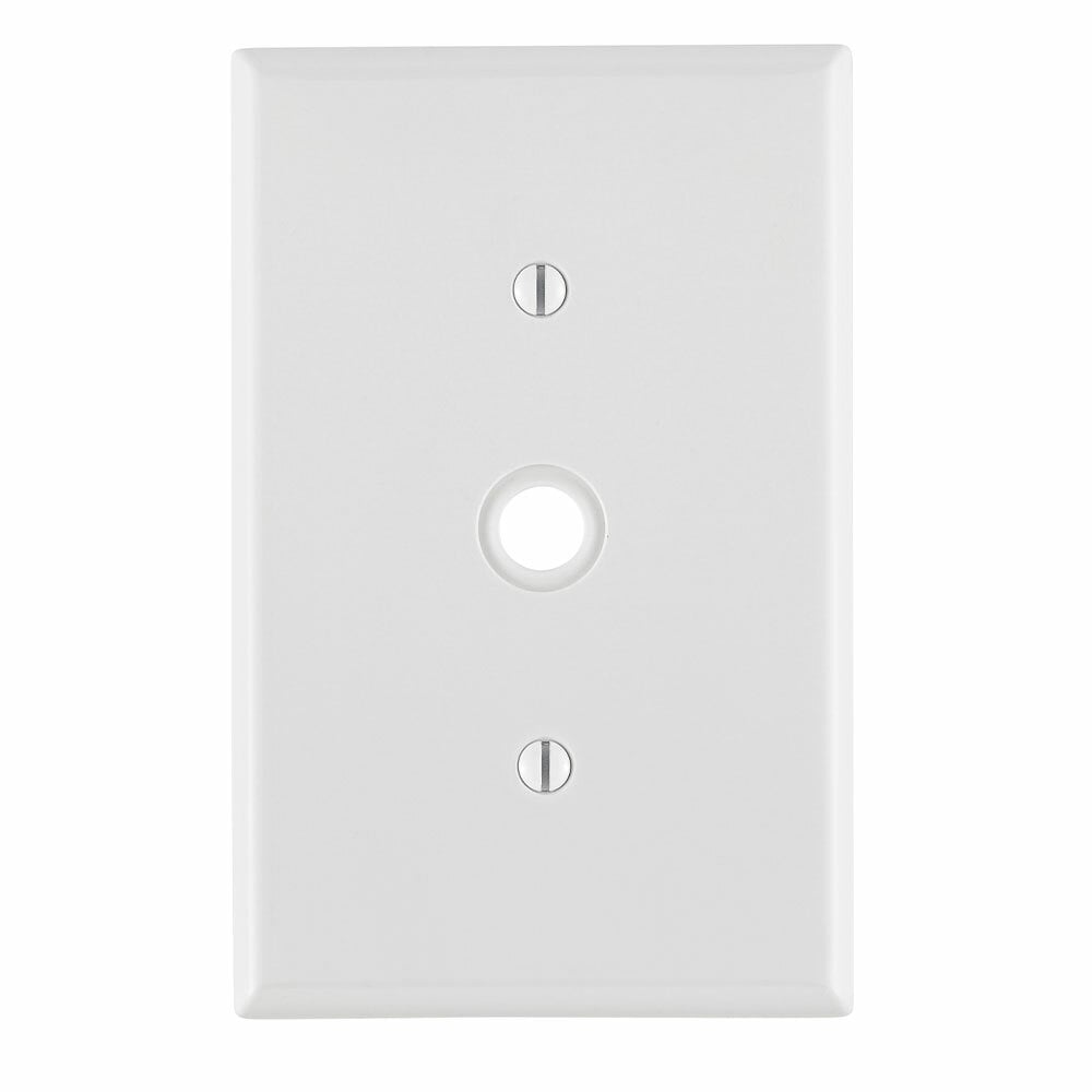 PJ11-W Midway Size Wallplate, 1 Gang, 3-1/8 in W, Thermoplastic, Box Mount