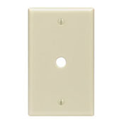 PJ11-E Midway Size Wallplate, 1 Gang, 3-1/8 in W, Thermoplastic, Box Mount