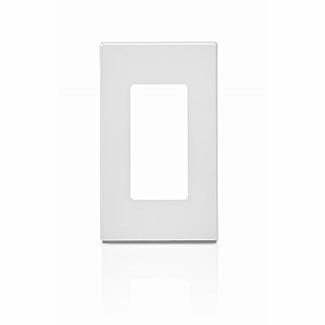 80301-SW Decora Screwless Standard Size Wall Plate, 1 Gangs, 2.75 in W x 4.61 in H, Polycarbonate, White